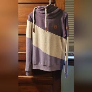 Wanakome Lavender & Cream Colorblock Hoodie